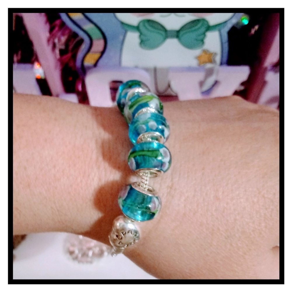 European charms Murano glass 925 silver